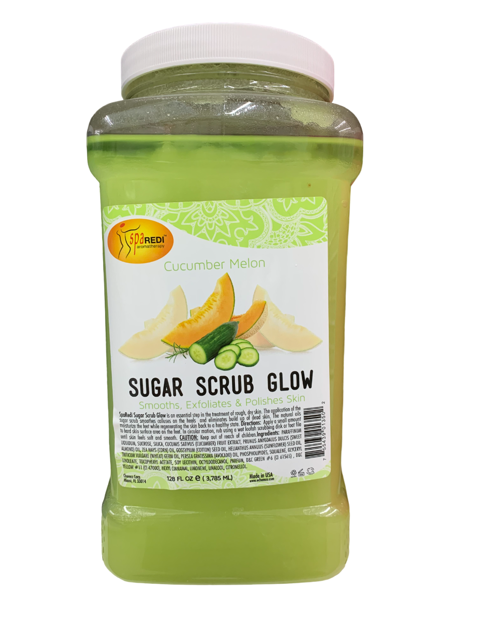 SpaRedi Sugar Scrub Glow Cucumber Melon